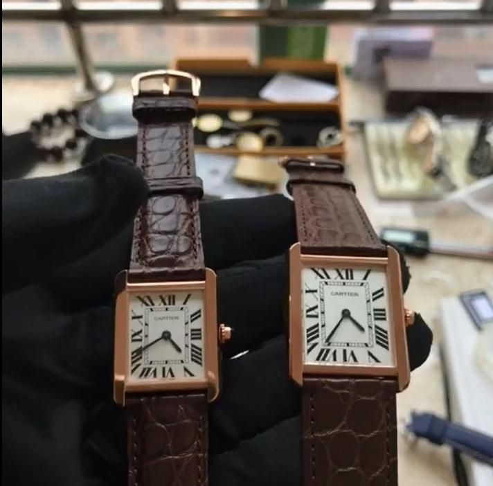 【视频解析】K11出品卡地亚坦克顶级女表（金面_玫瑰金版本）W5200025/W5200024腕表